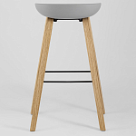 Барный стул на ножках из натурального дерева Boras Grey варинант исполнения - 4 | Loft Concept в Красноярске