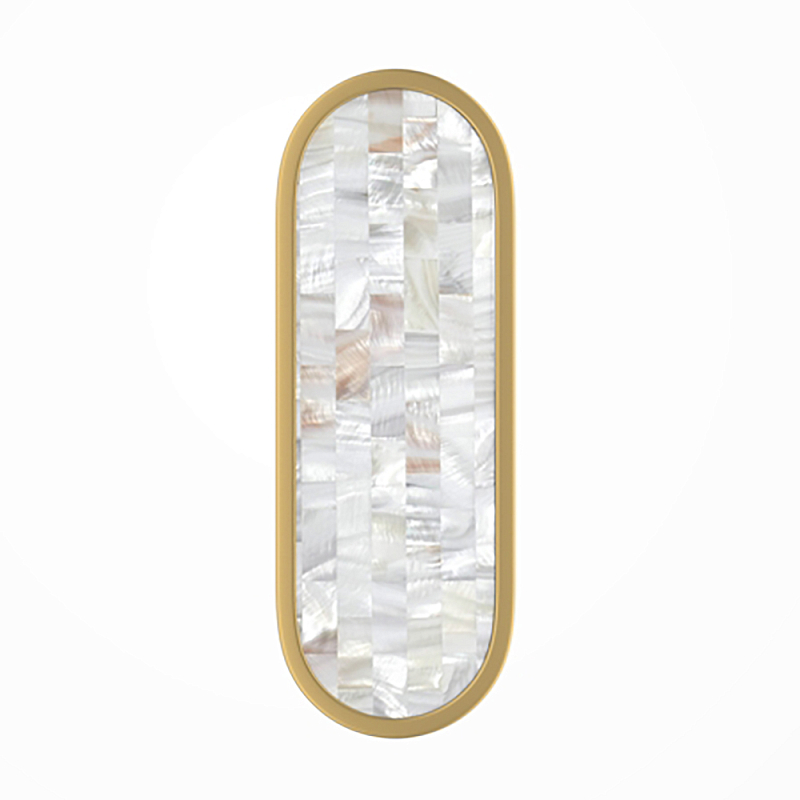 Бра перламутровый Lunaris 30 см Латунь Перламутровый в Красноярске | Loft Concept 