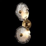 Бра с ветвистыми бронзовыми элементами и стеклянными рифлеными дисками Textured Glass Bra варинант исполнения - 2 | Loft Concept в Красноярске