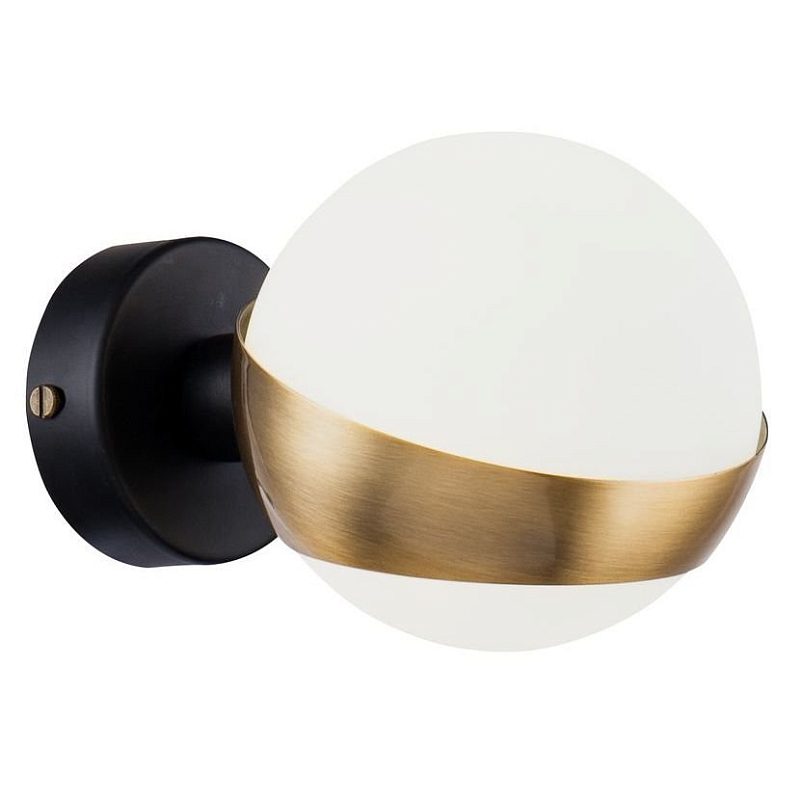 Бра Hold Ball Brass Белый Латунь Черный Бра Hold Ball Brass Белый Латунь Черный в Красноярске | Loft Concept