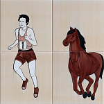 Дизайнерская плитка Конь бегун варинант исполнения - 1 | Loft Concept в Красноярске