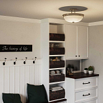 Потолочный светильник со стеклянным плафоном в виде купола Quoizel варинант исполнения - 6 | Loft Concept в Красноярске