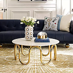 Дизайнерский журнальный столик чёрный с круглой столешницей Arycy варинант исполнения - 3 | Loft Concept в Красноярске