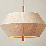 Люстра из дуба с веревчатым абажуром Rope Oak Chandelier варинант исполнения - 2 | Loft Concept в Красноярске