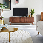 ТВ-тумба с двумя раздвижными дверцами Toinette Brown TV Stand варинант исполнения - 7 | Loft Concept в Красноярске