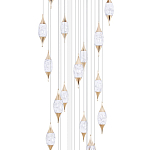 Большая каскадная люстра с хрустальными подвесками Esme Drops Crystal Brass Cascade Chandelier 25 варинант исполнения - 3 | Loft Concept в Красноярске