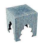 Приставной столик с инкрустацией раковинами устриц Bone Inlay варинант исполнения - 1 | Loft Concept в Красноярске