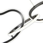 Люстра подвесная  5-ю асимметричными кольцами черного цвета Ring Horizontal варинант исполнения - 2 | Loft Concept в Красноярске