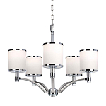 Люстра с белыми стеклянными плафонами в форме цилиндра Feiss варинант исполнения - 1 | Loft Concept в Красноярске