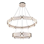 Люстра с 2-мя кольцами с текстурным природным рисунком IceFlame варинант исполнения - 8 | Loft Concept в Красноярске