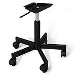 Стул с мягкой розовой обивкой из велюра и подъемно-поворотным механизмом на черных колесиках Harper Pink варинант исполнения - 4 | Loft Concept в Красноярске