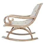 Кресло-качалка с мягкой обивкой из льна Ella Armchair beige варинант исполнения - 2 | Loft Concept в Красноярске