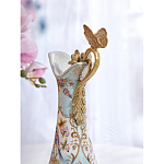 Кувшин с цветочным рисунком и бронзовой ручкой Blue Garden варинант исполнения - 5 | Loft Concept в Красноярске