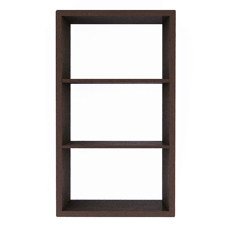 Полка-модуль для книг Primo длина 72 Темный дуб Древесина Черный в Красноярске | Loft Concept 