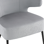 Современное мягкое кресло на металлических ножках Rakush Grey варинант исполнения - 6 | Loft Concept в Красноярске