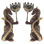 Подсвечник в виде дракона Dragon candlestick Gold Red L or R варинант исполнения - 2 | Loft Concept в Красноярске