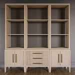 Модульный стеллаж Primo из трех составных элементов Светлый дуб варинант исполнения - 2 | Loft Concept в Красноярске