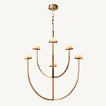 Люстрас 6-ю мраморными плафонами в форме купола Light Warm Light варинант исполнения - 4 | Loft Concept в Красноярске