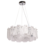 Люстра круглая с подвесными прямоугольными пластинами из стекла Glacier Panels варинант исполнения - 2 | Loft Concept в Красноярске