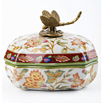 Фарфоровая шкатулка с бронзовой стрекозой Eden Garden варинант исполнения - 2 | Loft Concept в Красноярске