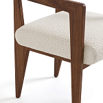 Кресло обеденное Alcove White Boucle из массива ореха варинант исполнения - 5 | Loft Concept в Красноярске