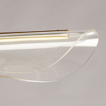 Люстра линейная с прозрачным волнообразным плафоном Wave Line варинант исполнения - 4 | Loft Concept в Красноярске