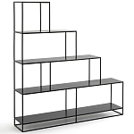 Ступенчатый стеллаж Menzie Steps Metal Rack Black варинант исполнения - 1 | Loft Concept в Красноярске