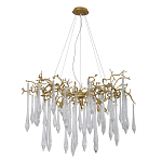 Люстра подвесная с прозрачными подвесками в форме капель Droplet Chandelier варинант исполнения - 2 | Loft Concept в Красноярске