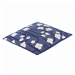 Подушка декоративная синяя с цветочным принтом Blossom Essence Emily варинант исполнения - 1 | Loft Concept в Красноярске