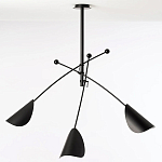 Потолочный светильник с подвижными плафонами Aracea Black Ceiling Lamp варинант исполнения - 4 | Loft Concept в Красноярске