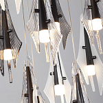 Люстра каскадная с 12-ю рельефными прозрачными плафонами Glass Pod  варинант исполнения - 6 | Loft Concept в Красноярске