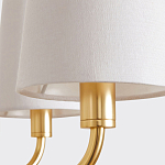 Люстра золотая с белыми тканевыми абажурами Coolness варинант исполнения - 4 | Loft Concept в Красноярске