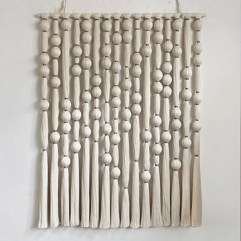 Панно на стену из хлопковых нитей White Morse Wall Hanging  Белый в Красноярске | Loft Concept 