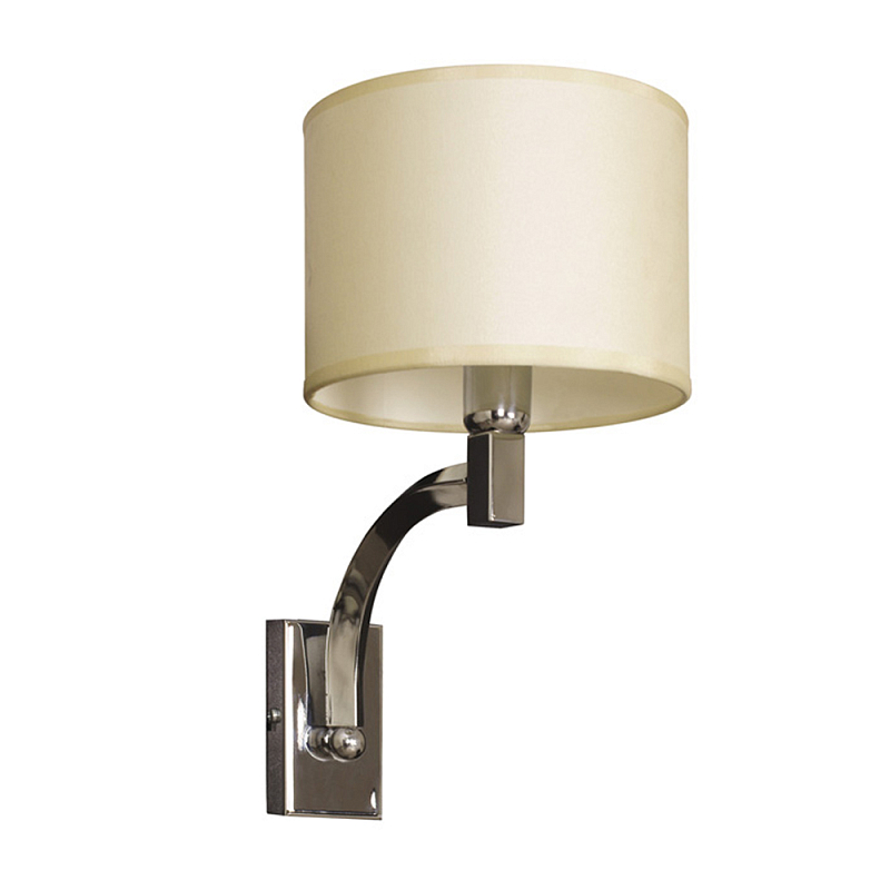 Бра с бежевым цилиндрическим абажуром Natural Concepts Хром Бежевый в Красноярске | Loft Concept 