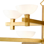 Люстра золотая с 8-ю молочными плафонами в виде чаши Tiers of Clear Lines варинант исполнения - 2 | Loft Concept в Красноярске