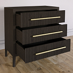 Комод Primo с 3 выдвижными ящиками Темный орех варинант исполнения - 5 | Loft Concept в Красноярске