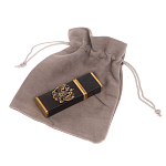 Флешка на 16 гб с декоративной металлической вставкой Герба РФ из натурального камня Обсидиан Черный Stone Flash Drive варинант исполнения - 4 | Loft Concept в Красноярске