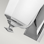 Бра с белым матовым плафоном на прямоугольном основании цвета хром Hinkley варинант исполнения - 3 | Loft Concept в Красноярске