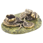 Подсвечник из бронзы и натурального камня змеевик Stone Candlestick варинант исполнения - 2 | Loft Concept в Красноярске