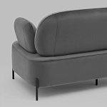 Диван в велюровой обивке серого цвета COLOR BLOCK варинант исполнения - 7 | Loft Concept в Красноярске