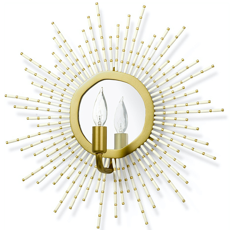 Бра Mirror and Beads Sunbeams Stella Wall Lamp Золотой Белый Зеркало Бра Mirror and Beads Sunbeams Stella Wall Lamp Золотой Белый Зеркало в Красноярске | Loft Concept