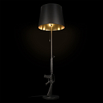 Торшер с черным абажуром и оригинальной ножкой в форме автомата Flos варинант исполнения - 3 | Loft Concept в Красноярске