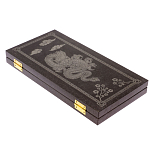 Подарочные нарды из натурального камня с гравировкой Backgammon from Stone варинант исполнения - 5 | Loft Concept в Красноярске