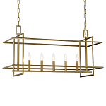 Подвесной светильник прямоугольный 5-ти ламповый Linear Kitchen Light варинант исполнения - 1 | Loft Concept в Красноярске