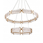 Люстра с 2-мя кольцами с текстурным природным рисунком IceFlame варинант исполнения - 2 | Loft Concept в Красноярске