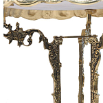 Стол бронзовый круглый с мраморной столешницей Coffee De Bronze варинант исполнения - 1 | Loft Concept в Красноярске