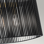 Люстра подвесная овальной формы с металлическим решетчатым абажуром матово-черного цвета и 5 лампами Kichler варинант исполнения - 5 | Loft Concept в Красноярске