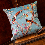Подушка декоративная с изображением птиц в саду Chinoiserie Birds in the Peach Orchard Cushion варинант исполнения - 2 | Loft Concept в Красноярске