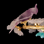 Люстра круглая на золотом каркасе с птичками и цветочным декором Miscellaneous herbs варинант исполнения - 6 | Loft Concept в Красноярске