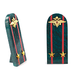 Сувенир Погон МВД из натурального камня змеевик Souvenir Epaulets варинант исполнения - 6 | Loft Concept в Красноярске
